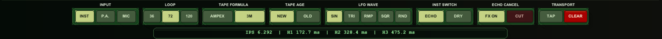 Bottom control strip