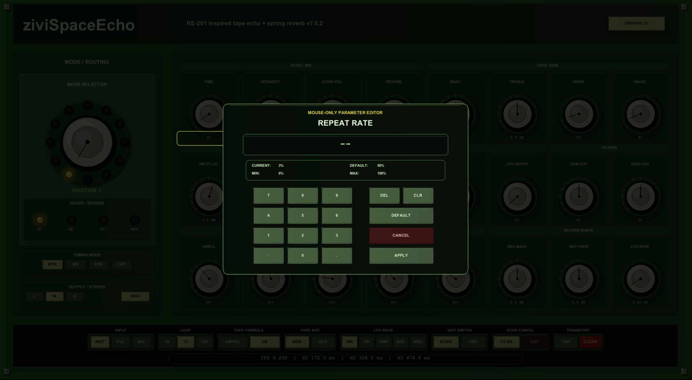 Mouse-only editor