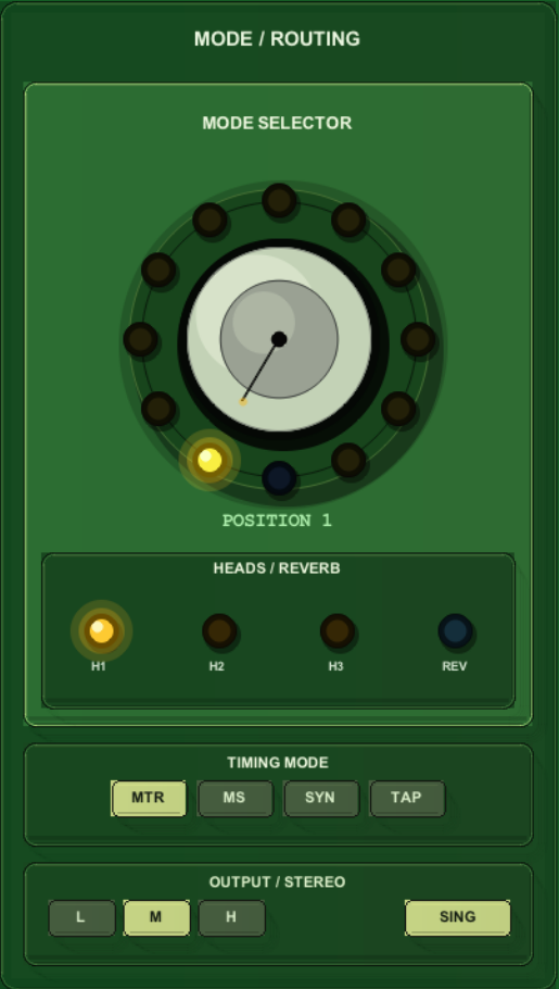 Mode selector detail